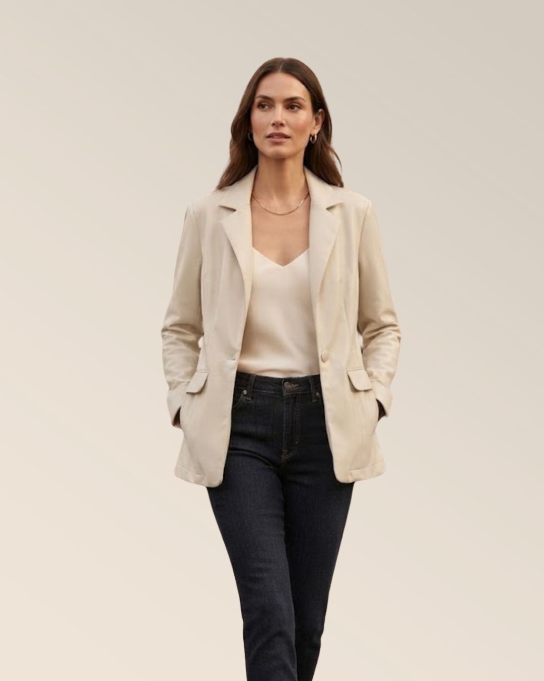Blazer vinipiel ivory