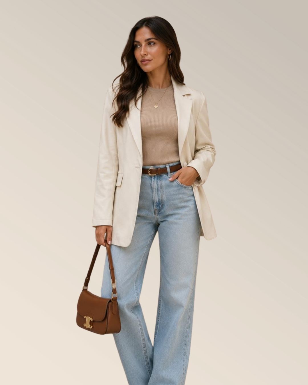 Blazer vinipiel ivory